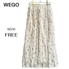 WEGO ウィゴー 小花柄プリーツ ロングスカート アイボリー フリー