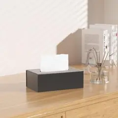 防水マグネット式ティッシュケース 黒 おしゃれ収納