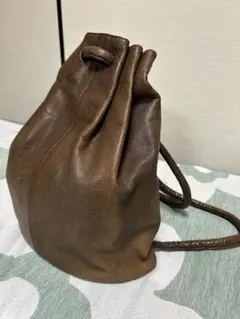 COACH スエード 巾着型 リュック バックパック カーキ - メルカリ