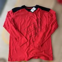 ロングTシャツ　adidas 赤　新品