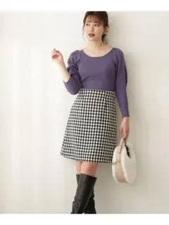 PROPORTION BODY DRESSING 千鳥柄台形ミニスカート