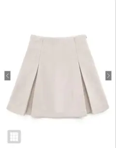 GRL インパン裏地付ボックスプリーツフレアミニスカート[mei41]