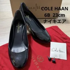 コールハーン　ナイキエアエナメルパンプス 黒のサムネイル
