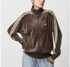 美品　adidas ベロアトラックトップ トラックジャケット　アディダス　茶S