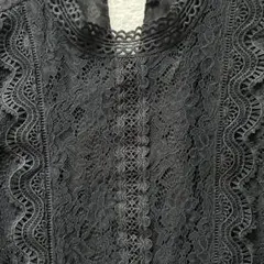 PAGE BOY アイボリー ハイネック レース 七分袖トップス Fサイズ