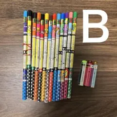 (B)ポケモンバトル鉛筆13本　キャップ3個セットのサムネイル