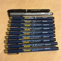 近日処分　サクラ ピグマ PIGMA MICRON 黒 など　セットのサムネイル