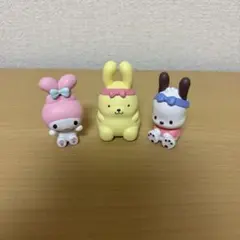 なりきりうさぎさんフィギュア マイメロディ ポムポムプリン ポチャッコ