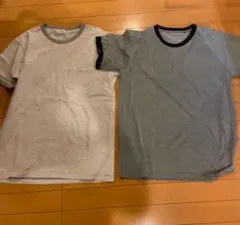 ストライプとグレーのTシャツ2枚セット