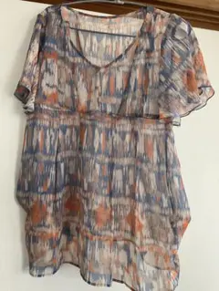 INDIVI インディヴィ　カットソー　シフォン Vネックのサムネイル