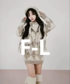 Darich アーガイルニットアンサンブル