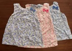 花柄ノースリーブタンクトップ 3枚セット 120 130