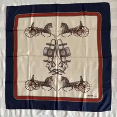 CELINE スカーフ　馬具　馬車　オールド　セリーヌ　ビンテージvintage