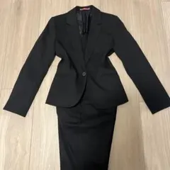 【美品】LE MUSE 3点セット ビジネススーツ ストライプ 黒