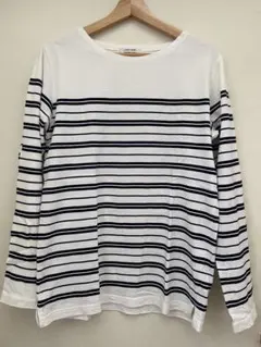 GLOBAL WORK メンズボーダー長袖カットソー L
