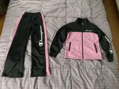Champion チャンピオン ジャージ 上下 ブラック/ピンク 150cm