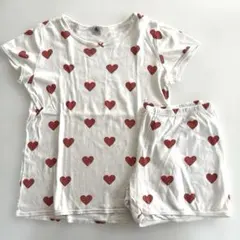 ☆Petit Bateau☆ 半袖パジャマ　ハート柄　12ans 150cmのサムネイル