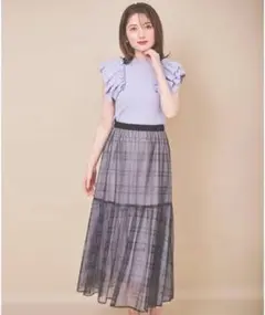 31 sons de mode チェックチュールスカート