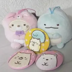 すみっコぐらし ぬいぐるみ 刺繍缶バッジ まとめ売り ねこ とかげ しろくま