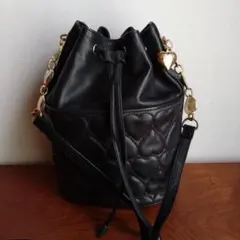 MOSCHINO　モスキーノ　ヴィンテージ　キルティングレザー　ショルダーバッグ