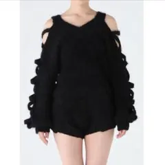 GYDA レースアップシャギーニット TOPS のみ