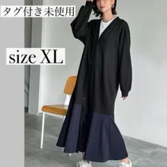 【未使用】ロングワンピース Vネック マキシ 2WAY 体型カバー 大きいサイズ