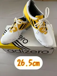 adizero ゴルフシューズ 26.5cm ホワイト/イエロー