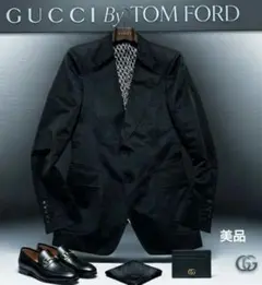 美品【GUCCI】トム・フォード / リネン混 / 総柄 / 高級ジャケット/のサムネイル