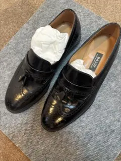 BALLY 黒レザー ローファー タッセル付きのサムネイル