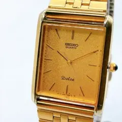 SEIKO Dolce メンズ腕時計 タンク 砂目文字盤 83年製 601