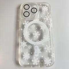 iPhone13 Pro / 14 Pro対応6.1インチ用　ケース　雪の結晶