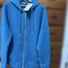 DIESEL 青 ジップアップパーカー Sサイズ