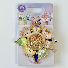 上海ディズニー　10周年　ダッフィー＆フレンズ　ピンバッジ　サークル