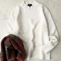 美品 セオリー Theory カシミヤ100% クルーネックニット ホワイト