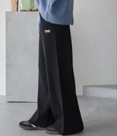 ラインパンツ ワイドパンツ