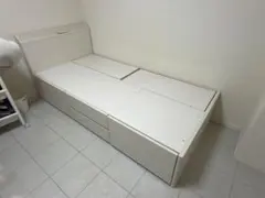 シングルベッドフレーム（収納付き）※直接引き取りのみ