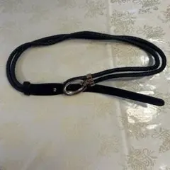編み込みデザイン ブラックベルト