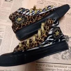 コンバースオールスター ハイカットスニーカー アニマル 24.5