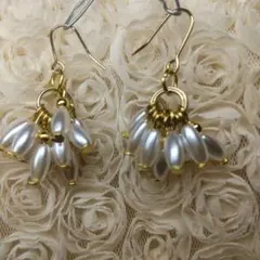 ハンドメイド フラワー型 ホワイト