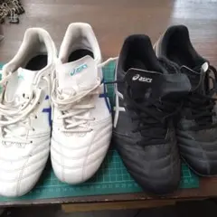 ASICS サッカーシューズ 25cm ホワイト/ブラック　ＤＳライト