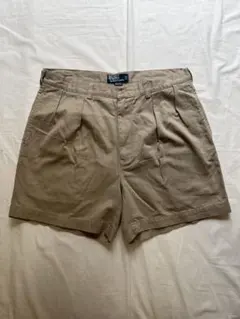 ラルフローレン　チノハーフパンツ　ショートパンツ　タック入り　34 新品未使用 ラルフローレン チノハーフパンツ ショートパンツ タック入り 34 新品