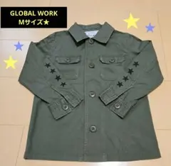 GLOBAL WORK☆カーキ★シャツ☆Mサイズ★100～110cm☆星★