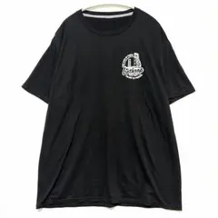 ラスロップ Tシャツ クルーネック 半袖 バックプリント L 黒 綿ユニセックス