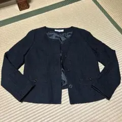 NATURAL BEAUTY BASIC ノーカラージャケット M ブラック