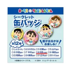 ホークス　しんちゃんコラボ　缶バッジ　マッキー（牧原大成）