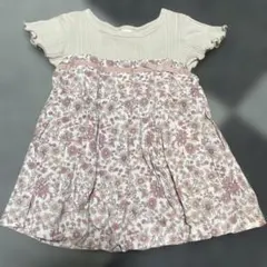 petit main 花柄 半袖カットソー 110