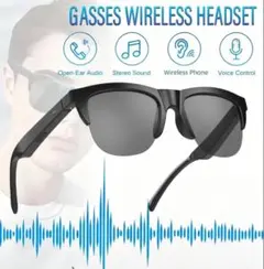 ワイヤレスヘッドセット付きサングラス　ブラック