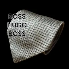 【BOSS HUGO BOSS】ブラウン系　チェック柄　イタリア製