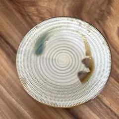 小石原焼　とびかんな　皿　23㎝ 和食器 陶器 皿 放射状ライン 釉薬 盛り皿のサムネイル