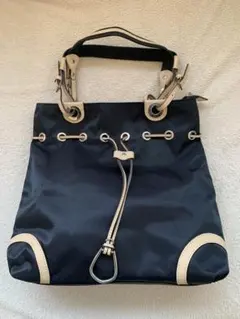 Falch NewYorkナイロン&革製黒ショルダーバッグのサムネイル